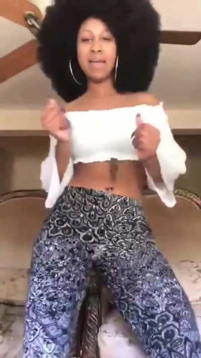 Dancing with the dog and twerking in legging