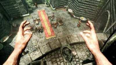 I did a cabbage trick shot at Vittoria Vici's wedding.