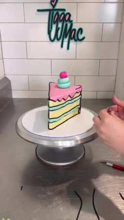 Making a comic book styled cartoon cake