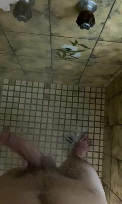 Got hard while in the shower😉 hope the quality isn’t too bad this time