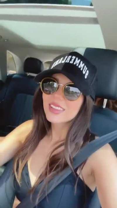 Singing in car with sister (IG story June 23, 2023)