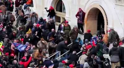 Actual footage from the January 6th U.S. Capitol attack.. reminder they have all since been pardoned.
