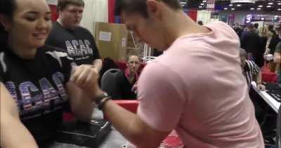 To beat a Female Armwrestler