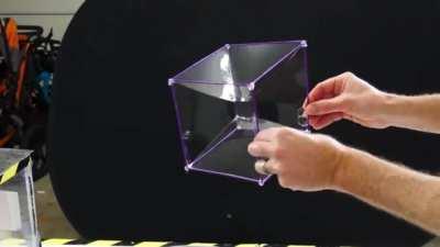 Dipping a cube in soapy water?