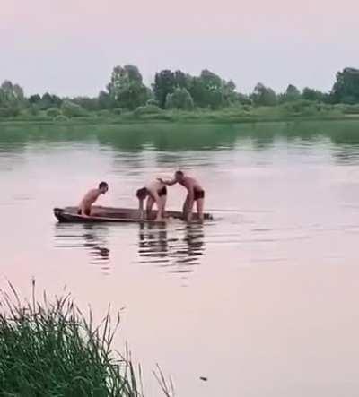 Guys Being Dudes on a Boat