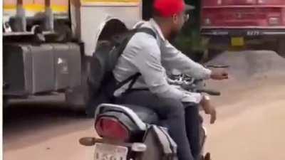 Not sure what he is doing but he wins a fine