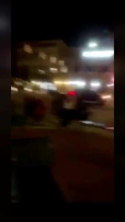 Kalamazoo, Michigan - Protesters lying on ground shot at with tear gas and pepper spray