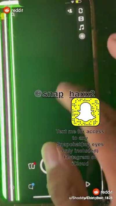 LISTEN!! I usually don’t post ppl but if you guys want to get into anyones and I mean anyones snapchat without them knowing and access to their my eyes only content txt him for his menu!He gave me access to my ex’s snap no joke!(with her nudes inside) ALS