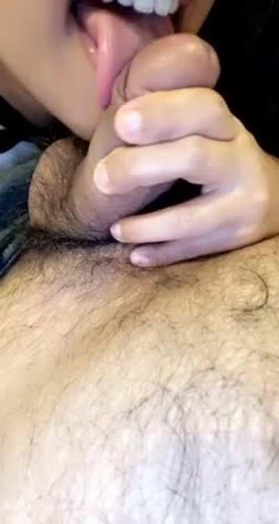 Sucking the husband’s dick for a change 😇🥺 (OC) (Sound On) 💦