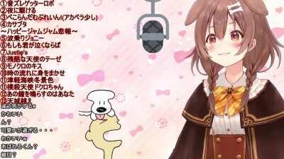 Korone speaking in her native language