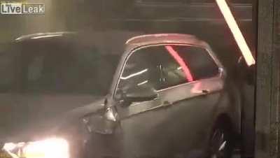 He needs a couple of credit cards not a driver's license