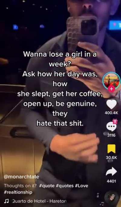 Is this the right place to post this shit? This and the comments give off “I’ve only watched highlights of American Psycho / Joker and 100% think I am just like the mc.” Or “Women only like guys who are > 6’5, 8 inches, rock hard abs.” etc. 🙄