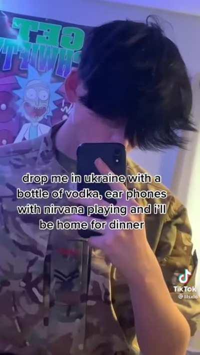 Bro played call of duty and thinks he can survive ukraine💀