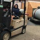 Good idea to let a kid drive a forklift for the first time without him on the vehicle