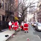 These Santas fighting really gets me in the holiday spirit. The music is a bonus.