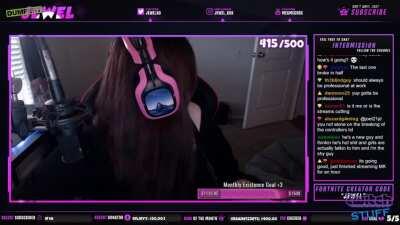 Streamer calls her boyfriend shy