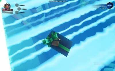 I kickflipped a present