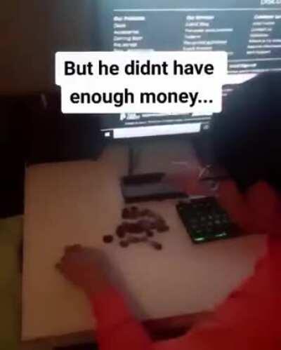 Surprising his brother