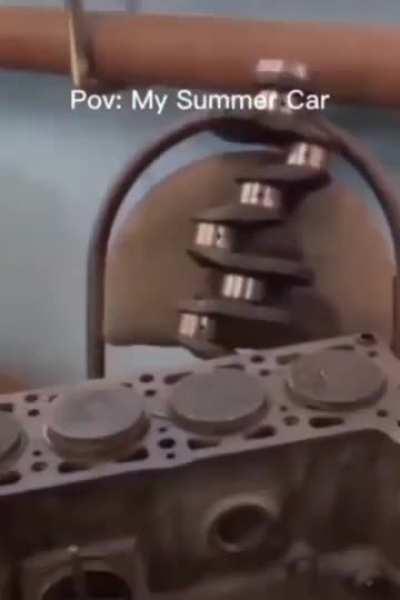 POV: Me building the engine.