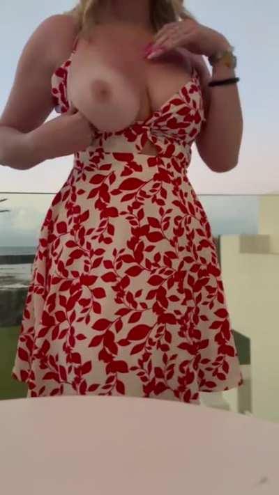 Would you fuck me on this balcony?