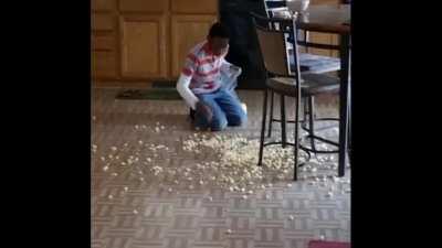 everywhere at the end of the popcorn