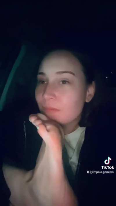 Driving & tasting my toes