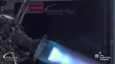 The Exploration Company Huracan thrust chamber assembly test firing - high speed footage
