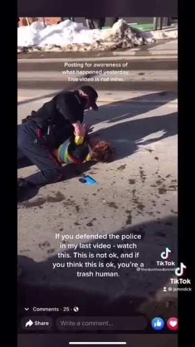 It's kinda hard to do what the police want when they're laying on top of you and smacking your face for no reason