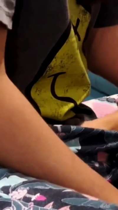 My bestie rubs my pussy in the living room we almost got caught