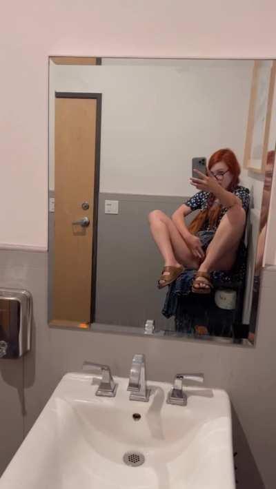 I’m a regular at this coffee shop but they I have no idea I masturbate in the bathroom every time I come in