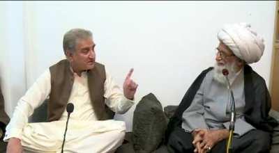 On a his recent visit to Iraq, FM Qureshi met with the Ayatollah Bashir Najafi.