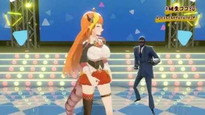 Dragon lady gets face stabbed by a Frenchman.