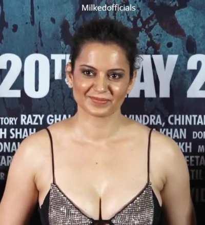 Kangana Ranaut is perfect gift for bollywood to unload all cum over her milked tits💦