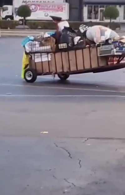 I wish I would have caught him driving the motorcycle .