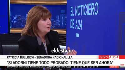 Patricia Bullrich, sobre Adorni: 