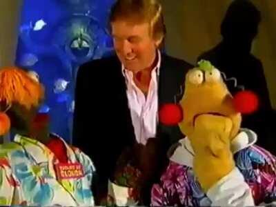 Zig and Zag talking with Donald Trump