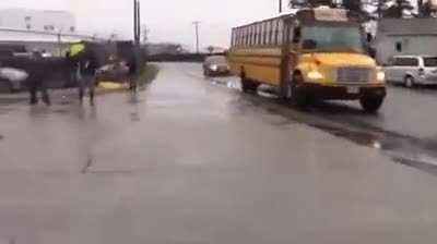Attempting to stop a semi-truck