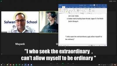 Speaking roronoa zoro sama's golden words in school assembly