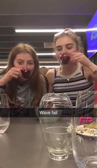 When you laugh when you drink