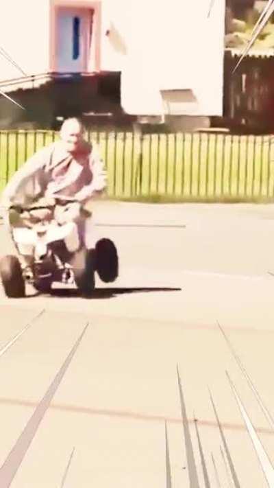 Grandpa goes gas gas gas