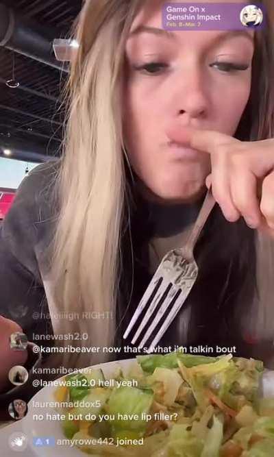 wants to talk about people smoking weed-here she is not too long ago (caught the end of the convo) someone in comments was talking ab smoking the last thing they said was “wake&bake” and she thought it was so funny?& she is acting like the guys tr