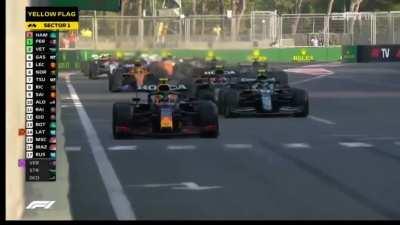 To overtake into turn 1...