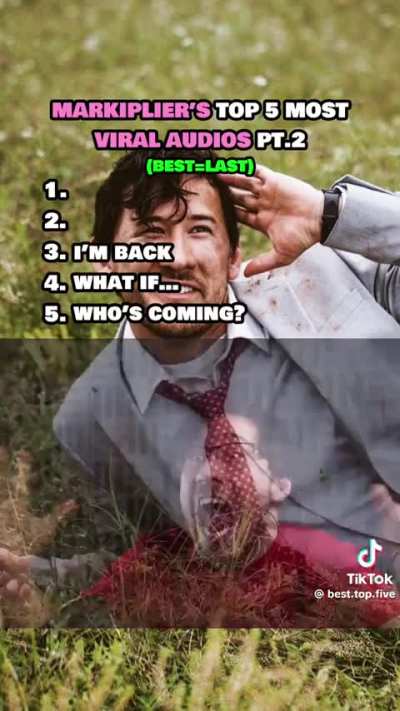 Markiplier video, cut scream at the end