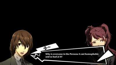 Akechi Would totally be sexist,(Source trust me, bro, okbuddypersona said so.) So he insults the p3 and p4 girls