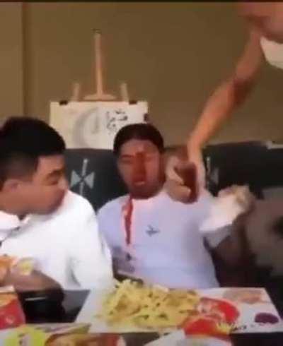 To put ketchup on the fries