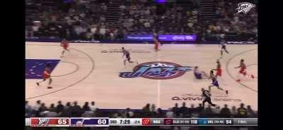 [Highlight] Olynyk’s face tries to stop the Thunder fast-break, but it still results in a J-Dub Jam.