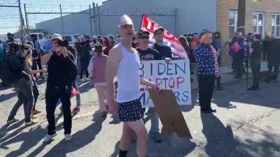 Colorful Characters Outside Four Seasons Landscaping.