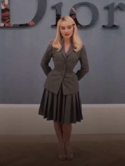 'Sabrina has touched down in Paris for Dior men's show wearing a not-so-short and sweet take on the New Look' [From Instagram, June 2025]