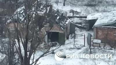 RU POV Wagner machine gunners strike AFU soldiers in the south of Bakhmut