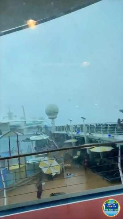 Encountering high winds on a cruise